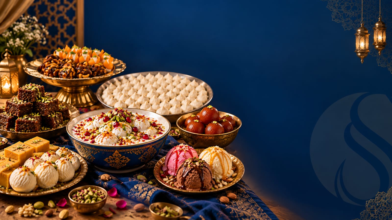 Traditional Pakistani sweets spread — Sufi Sweets collection